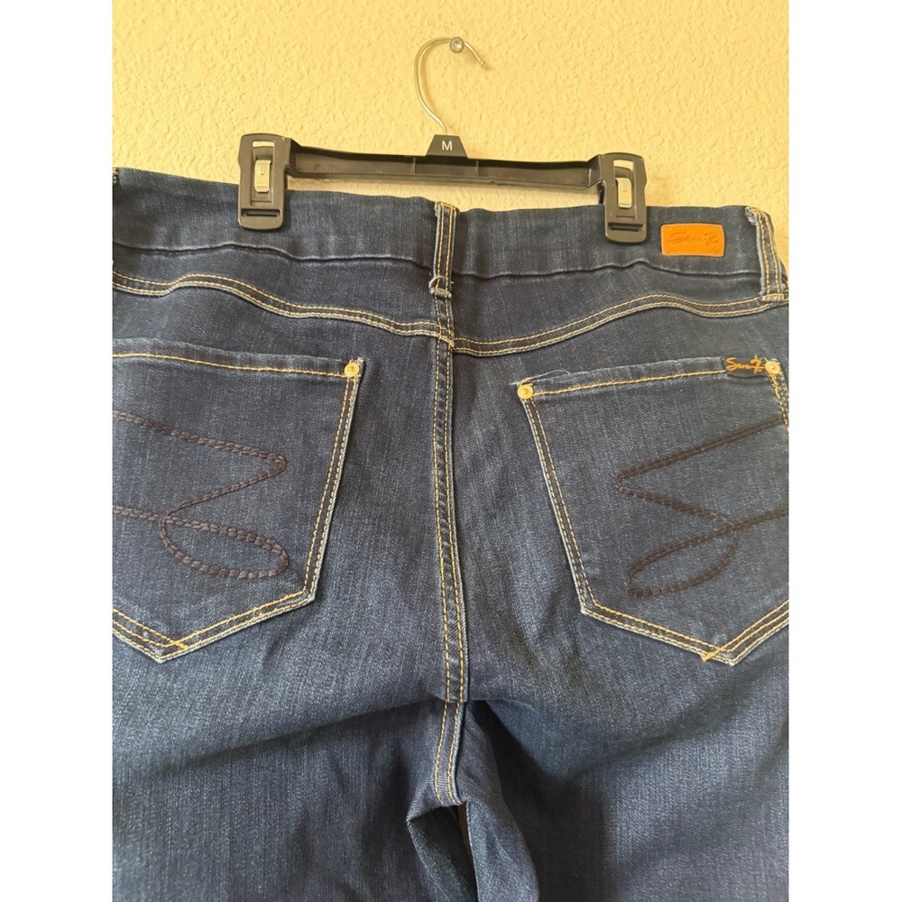 Seven7 Plus Size Tummyless High Rise Skinny Jeans Dark Wash Blue Size 12 - Picture 13 of 16